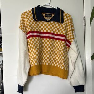 Colorful Checkered Cider Sweater